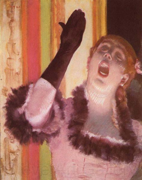 Edgar Degas The Singer with the Glove Norge oil painting art